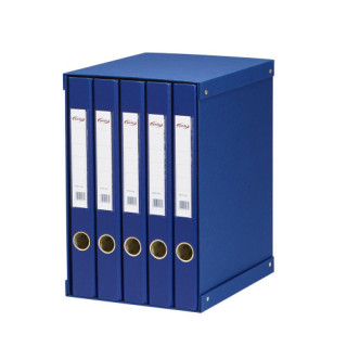 Modulo compacto azul indeformable 5 carpetas 2 anillas 40mm pardo 924503