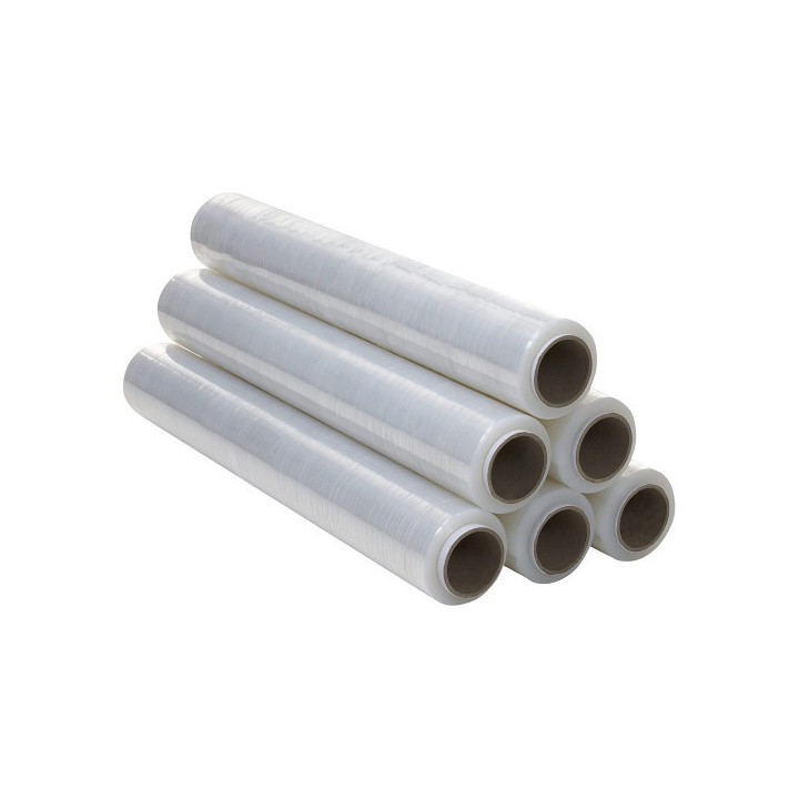 Caja de 6 bobinas film transparente 50 cm ancho 23 micras 2300 gramos x rollo 324trans. 324trans.