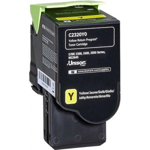 Lexmark c2325/c2425/c2535/mc2325/mc2425/mc2535/mc2640 amarillo cartucho de toner original - c2320y0
