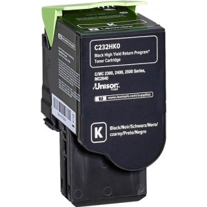 Lexmark c2325/c2425/c2535/mc2325/mc2425/mc2535/mc2640 negro cartucho de toner original - c232hk0