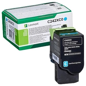 Lexmark c2425/c2535/mc2425/mc2535/mc2640 cyan cartucho de toner original - c242xc0