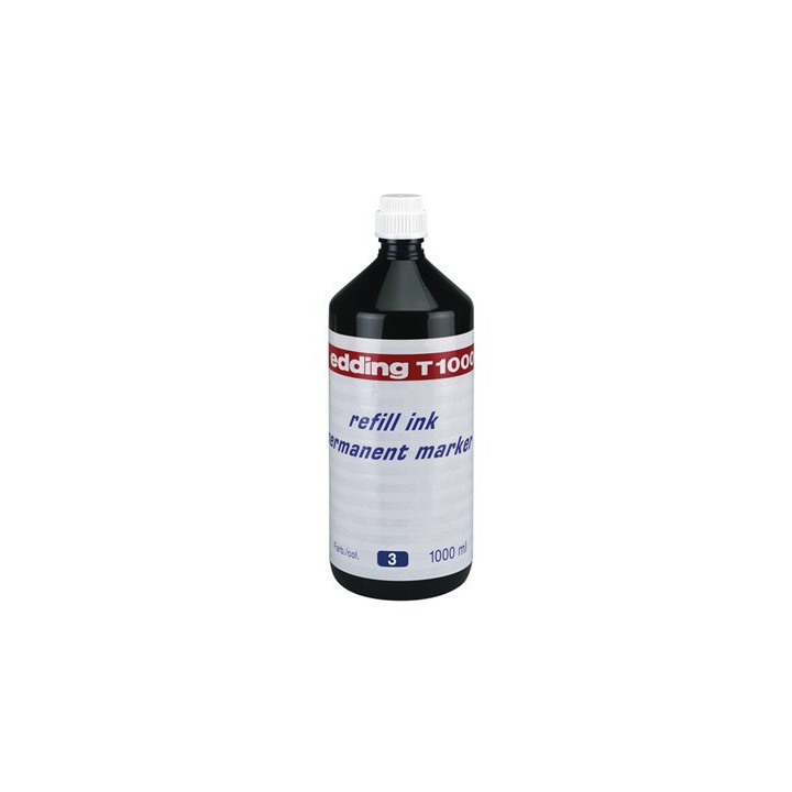 Frasco tinta para rellenar 1000ml azul edding t1000-03