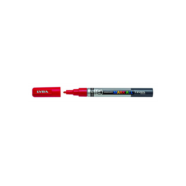 Marcador permanente mark all rojo 1 mm lyra groove l6810018