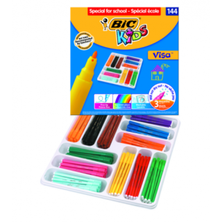 Estuche 144 rotuladores de 12 colores diferentes bic 887837