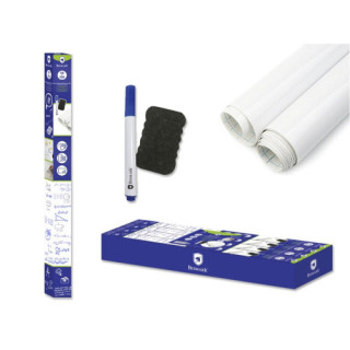 Pizarra blanca adhesiva c/ rotulador y borrador bismark 328319