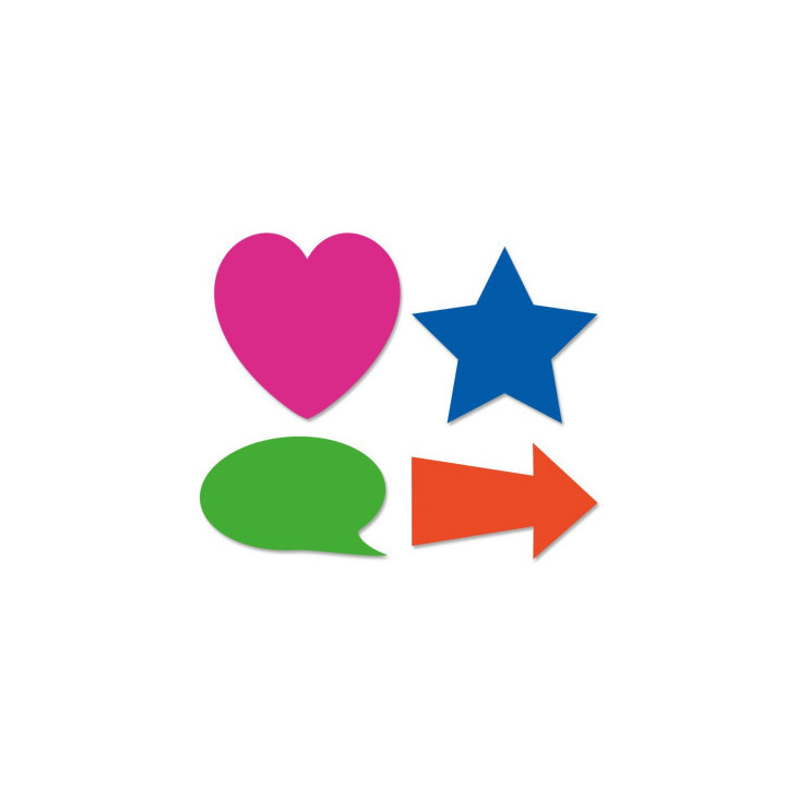 Pack 2 colores adhesivos formas fluorescentes bismark 324642