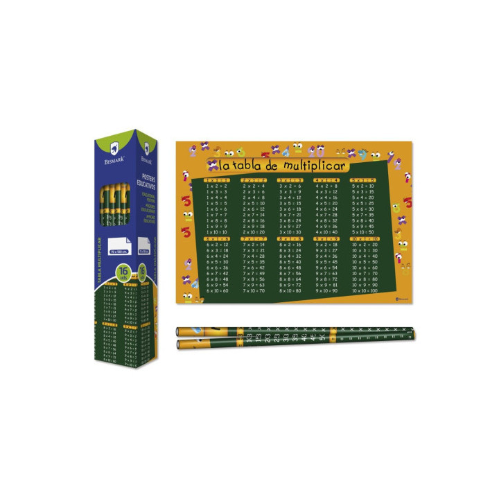 Poster tablas de multiplicar 70x100 cm bismark 328697
