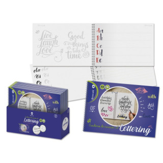 Cuaderno lettering a4 -32 hojas con espiral bismark 328440