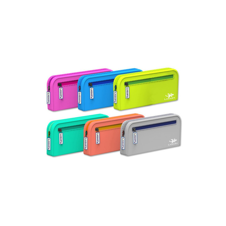 Portatodo silicona ovalado doble cremallera lagart 329276