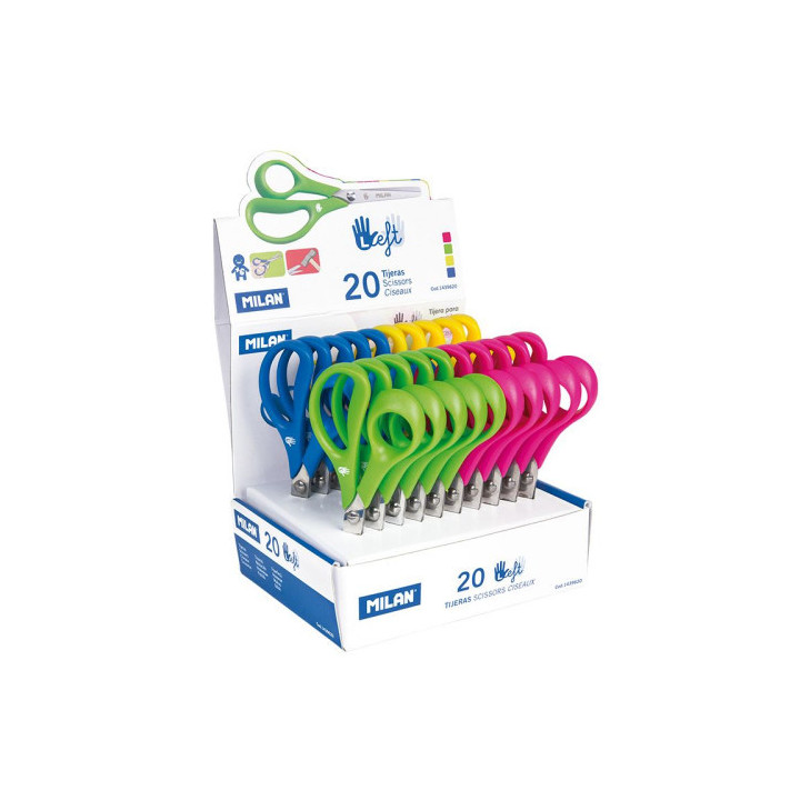 Caja expositora 20 tijeras para zurdos milan 1439620