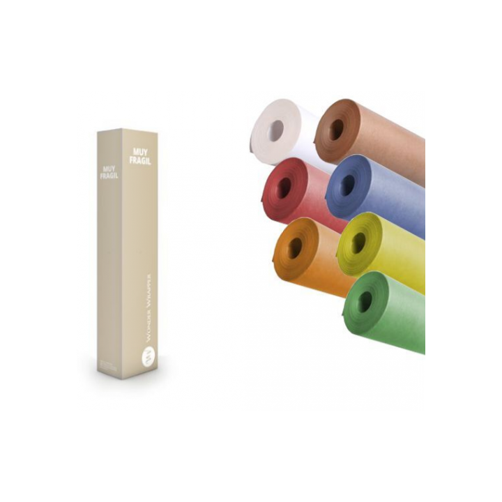 Rollo 3 kilos papel embalaje kraft blanco verjurado 60gr 1m ancho x 50m lineales pryse 3156101