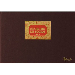 Libro folio apaisado 100hojas registro socios mod.13 miquelrius 5013