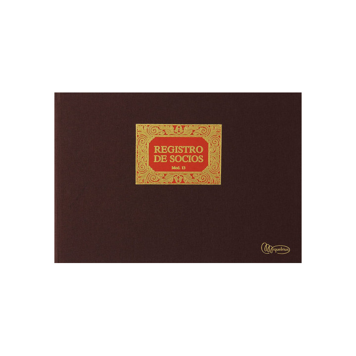 Libro folio apaisado 100hojas registro socios mod.13 miquelrius 5013