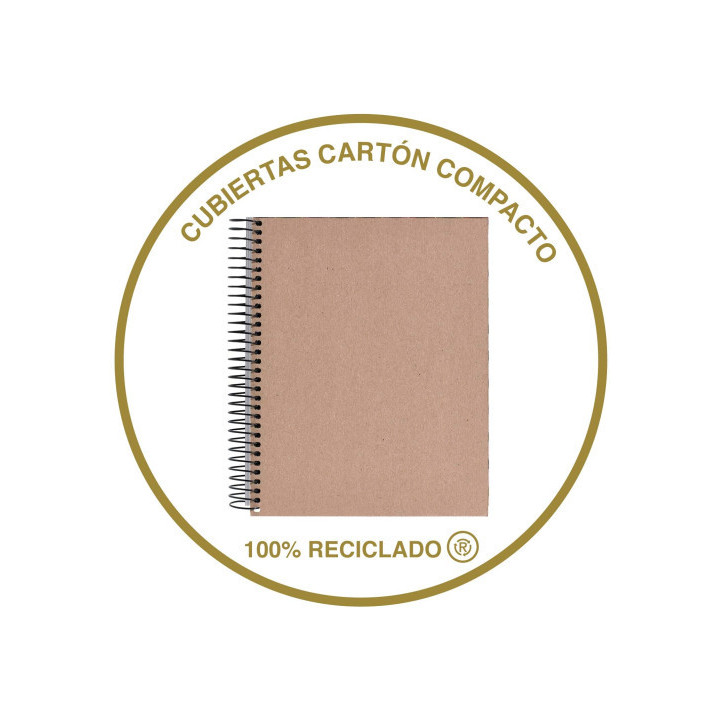 Cuaderno 100% reciclado nb-4 a4 120hojas ecoazul miquelrius 6083