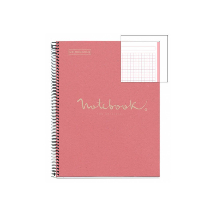 Cuaderno 100% reciclado nb-1 a4 80hojas ecorosa emotions miquelrius 6093