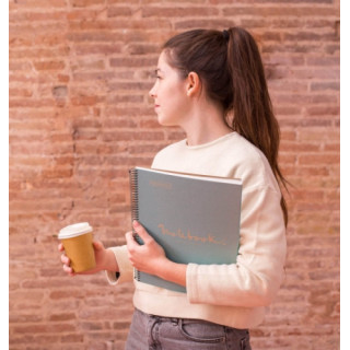 Cuaderno 100% reciclado nb-1 a4 80hojas ecoazul emotions miquelrius 6092