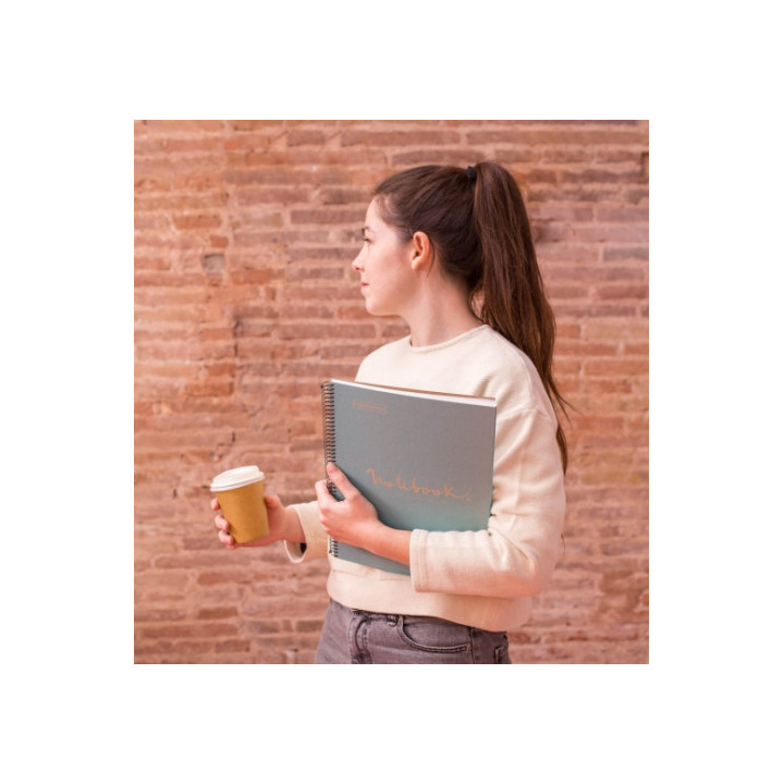 Cuaderno 100% reciclado nb-1 a4 80hojas ecolavanda emotions miquelrius 6090