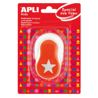 Apli Perforadora Estrella - Figura de 25.4mm - Perfora Papel