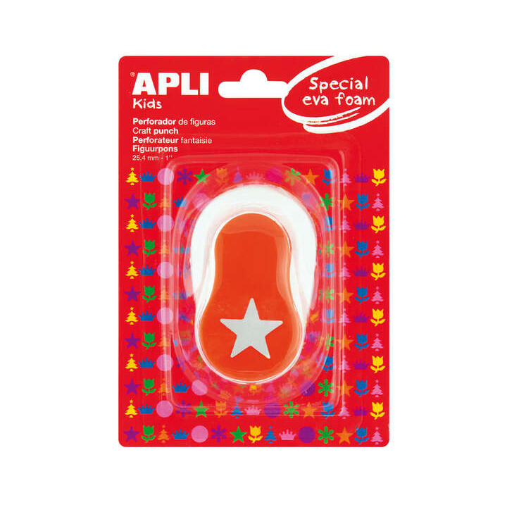 Apli Perforadora Estrella - Figura de 25.4mm - Perfora Papel