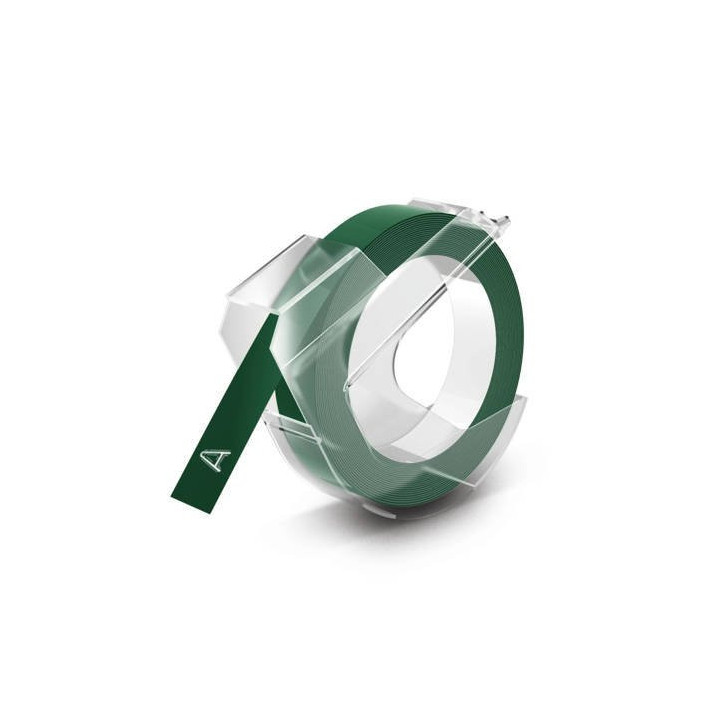 Cinta dymo embosser 3m x 9 mm verde dymo 520105