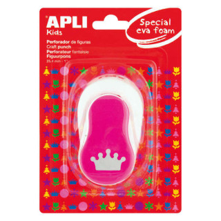 Apli Perforadora de Papel y Goma Eva en Forma de Corona - Figura de 25.4mm - Perforadora de Alta Calidad para Papel