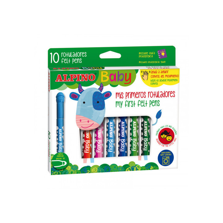 Estuche 10 rotuladores baby alpino ar002010