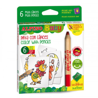 Estuche 6 lapices baby-la granja alpino al002006
