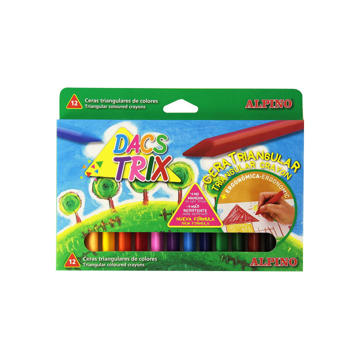 Estuche 12 ceras triangulares dacstrix dacs da000125