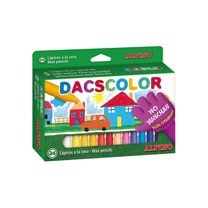 Estuche 24 ceras de colores dacscolor dacs dc050295