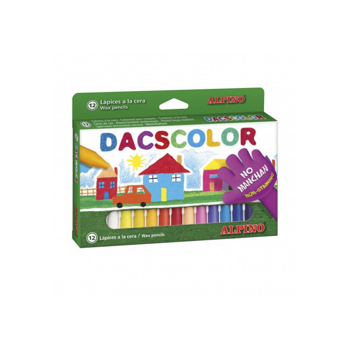 Estuche 12 ceras de colores dacscolor dacs dc050290