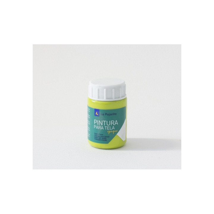 Pintura para tela opaca to-12 verde lima. 35ml la pajarita 208122