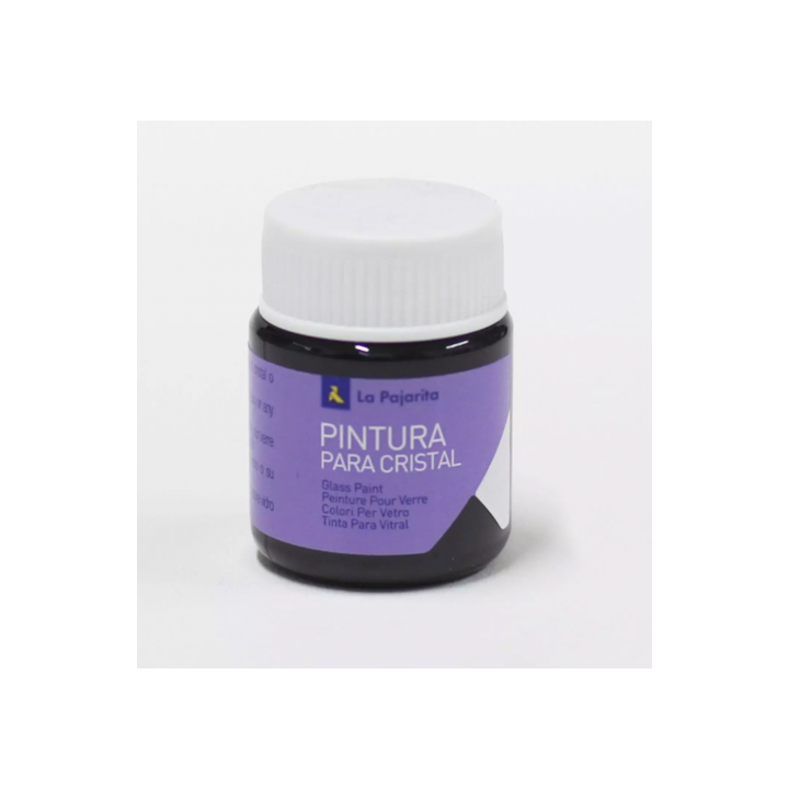 Pintura para cristal al agua ca-08 negro. 25ml la pajarita 189471