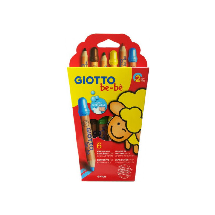 Estuche 6 lápices be-bè súper + sacapuntas. giotto f46960000