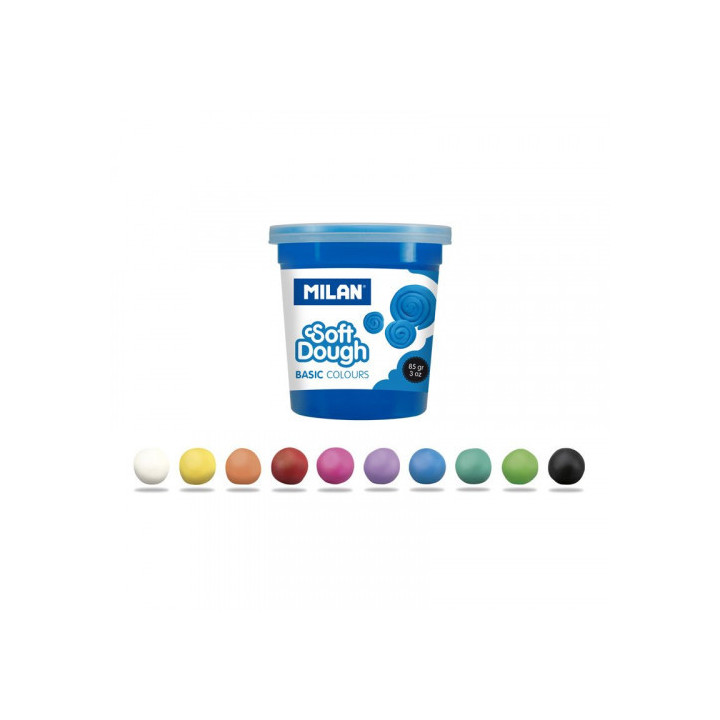 Caja 10 frascos 85gr básico soft dough nuevo milan 913510b