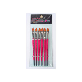 Set 6 pinceles nº.12 pelo sint/mango corto/l. gato wonder art by pryse 6102012