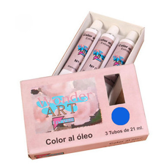 Caja 3 tubos 21ml. óleo nº.28 azul ultramarino wonder art by pryse 6250028