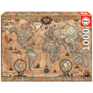 Puzzle 1000 piezas mapamundi educa 15159