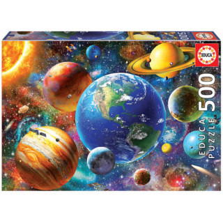 Puzzle 500 piezas sistema solar educa 18449