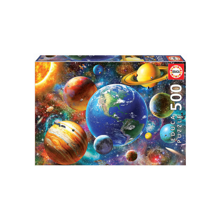 Puzzle 500 piezas sistema solar educa 18449