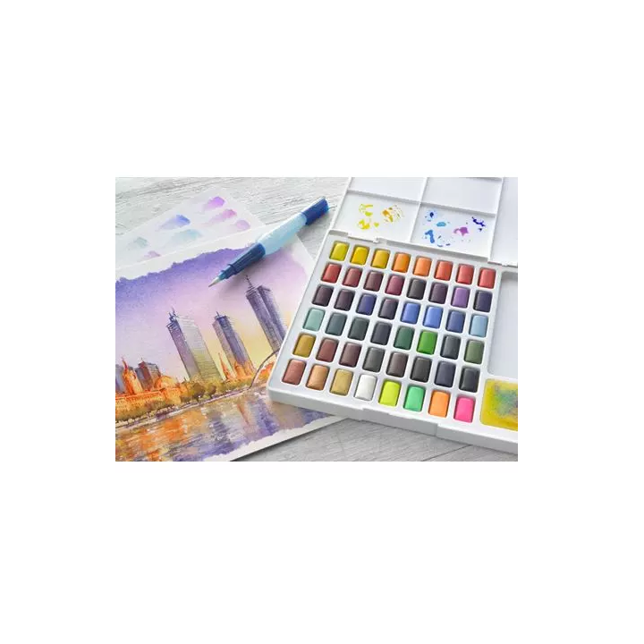 Estuche con 48 acuarelas creative studio. faber castell 169748
