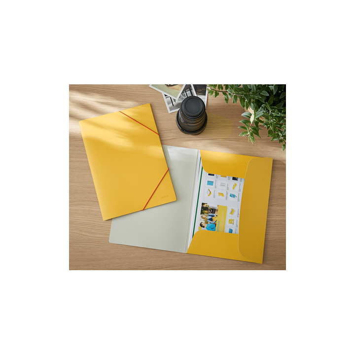 Dossier 3 solapas cosy soft touch amarillo leitz 30020019