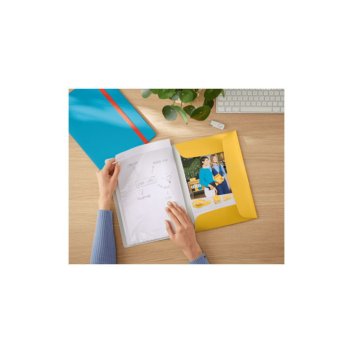 Carpeta fundas cosy mobile plus amarillo leitz 46700019