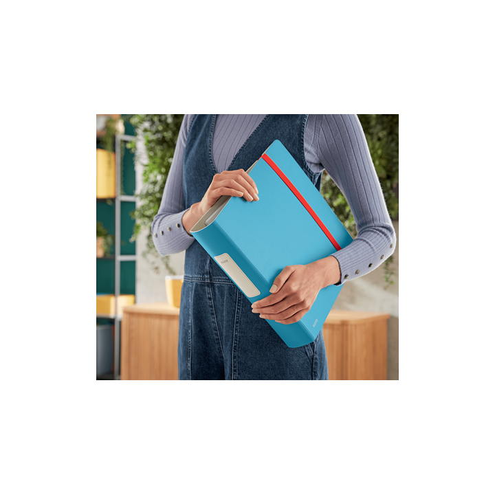 Archivador active cosy 180° 80mm azul leitz 10380061