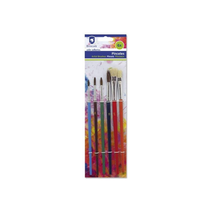 Set de 6 pinceles surtidos bismark 326064