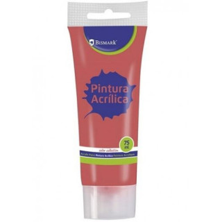 Bote pintura acrilica 75 ml rojo bismark 328525