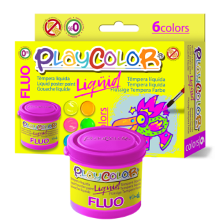 Estuche liqüid fluo 40ml. 6 colores surtidos playcolor 20111.