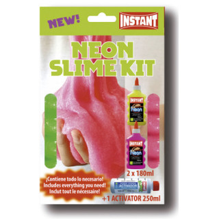 Estuche neon slime mini kit 2 colas + activador instant 18951