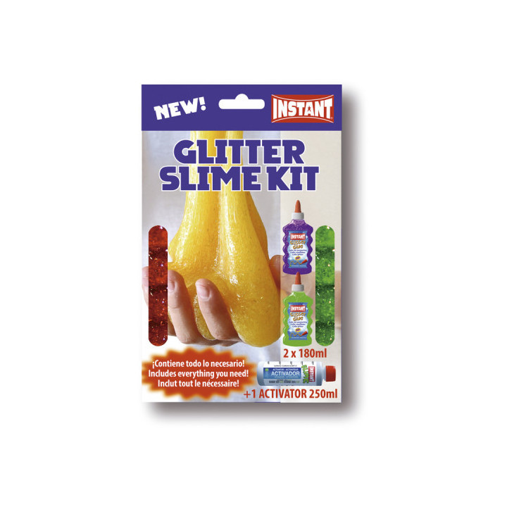 Estuche glitter slime mini kit 2 colas + activador instant 18981