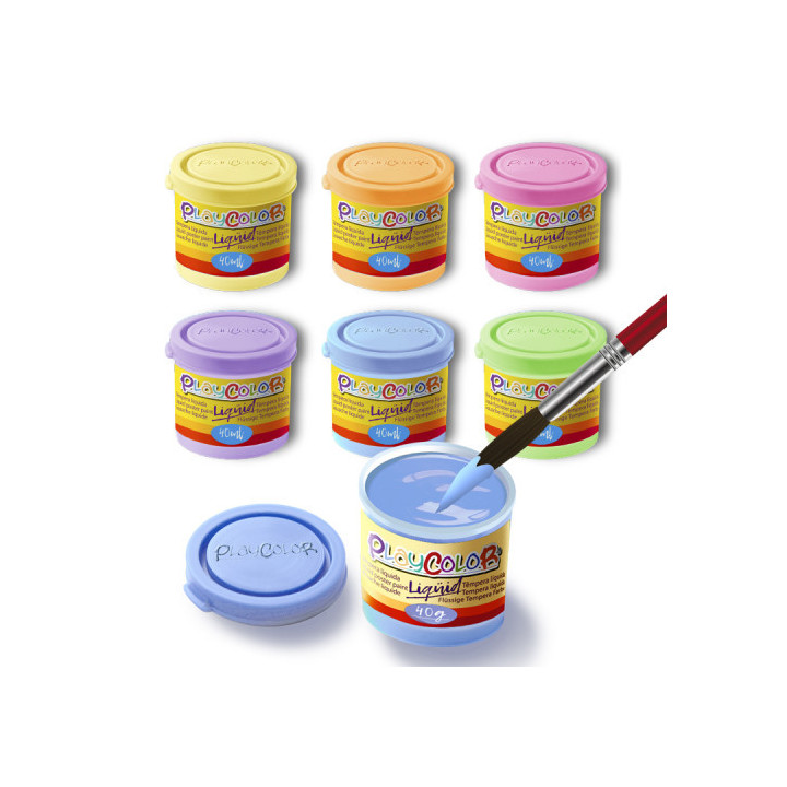 Estuche liqüid pastel 40ml. 6 colores surtidos playcolor 16801