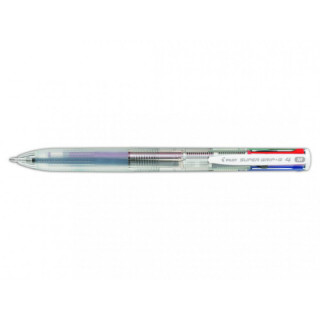 Boligrafo supergrip g - 4 colores - cuerpo color transparente pilot bpkgg-35m-nc